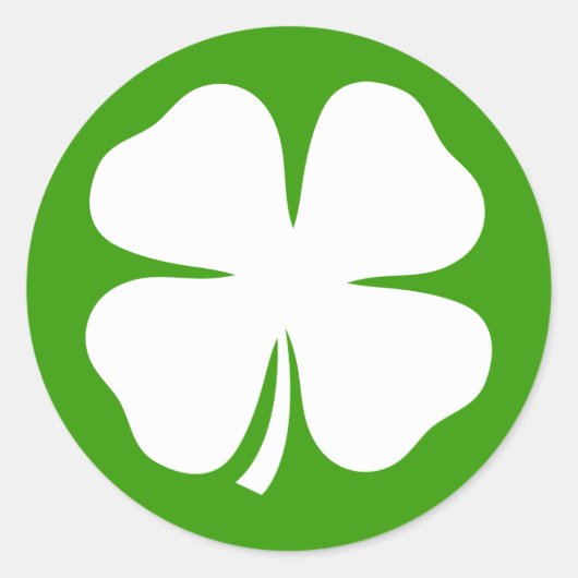 St Patricks Day Aufkleber mit glücklichen Charme U (Vorderseite)
