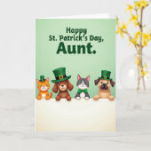 St Patricks Day Aunt Card Karte (Gelbe Blume)