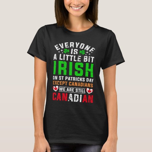 St Patricks Day außer kanadischen Little Irish S T-Shirt (Vorderseite)