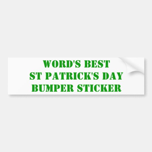 St. Patrick's Day Autoaufkleber (Vorne)