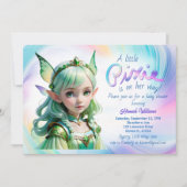 St Patricks Day Baby Dusche Leprechaun Girl Celtic Einladung (Vorderseite)