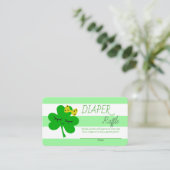 St Patrick's Day Baby Duwer Diaper Begleitkarte (Stehend Vorderseite)