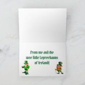 ST. PATRICK'S DAY BABY LEPRECHAUN KARTE (Innenseite)