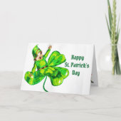 ST. PATRICK'S DAY BABY LEPRECHAUN KARTE (Vorderseite)