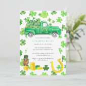 St. Patrick's Day Baby Shower Einladung (Stehend Vorderseite)