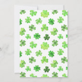 St. Patrick's Day Baby Shower Einladung (Rückseite)
