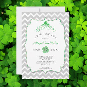 St Patrick's Day Baby Shower Einladung