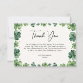 St Patricks Day Baby Shower Vielen Dank Dankeskarte (Vorderseite)