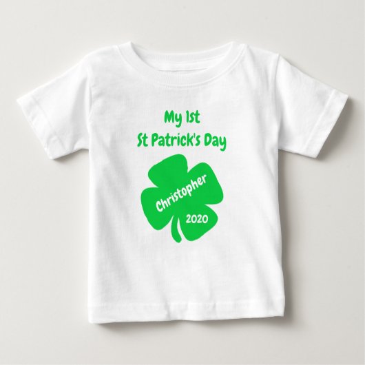 St. Patrick's Day Baby T-shirt (Vorderseite)