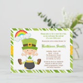 St Patricks Day Babydusche Einladung (Stehend Vorderseite)