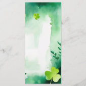 St Patrick's Day Babydusche Spielkarte Menükarte (Rückseite)