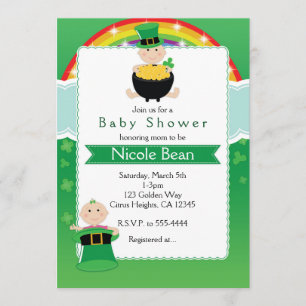 St. Patrick's Day Babys - Baby Shower Einladung