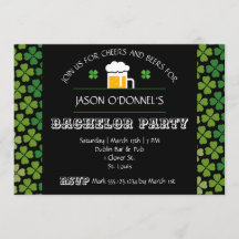 St. Patrick's Day Bachelor Party Einladung