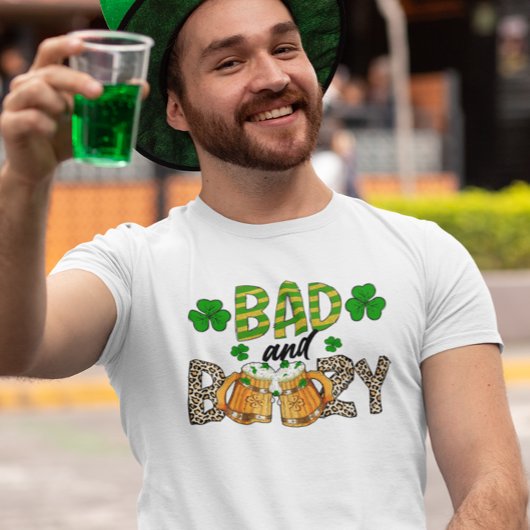 St. Patrick's Day Bad and Boozy Bären Funny T-Shirt