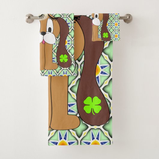 St. Patrick's Day Bad Handtuch Sets Dog (Insitu)