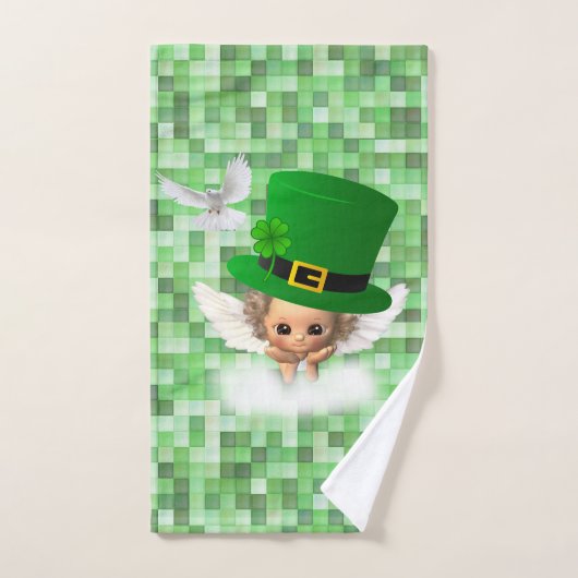 St. Patrick's Day Badetuch Set Angel (Handtuch)