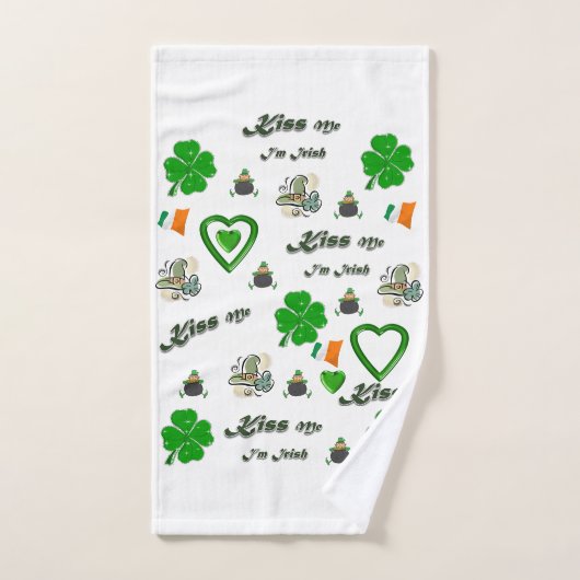 St. Patrick's Day Badewanne Handtuch Set Teddy Bär (Handtuch)