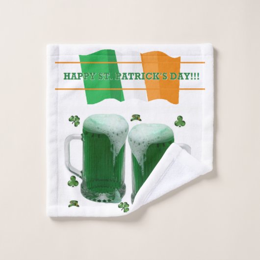 St. Patrick's Day Badewanne Handtuch Sets Beer (Waschlappen)