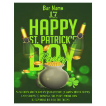 St. Patrick's Day Bar Event Flyer
