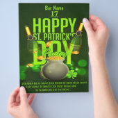 St. Patrick's Day Bar Event Flyer (Hand)