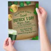 St Patrick's Day Bar Event Party Flyer (Hand)