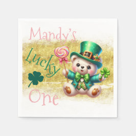 St.Patrick's Day Bären Candy Geburtstag Lucky One Serviette