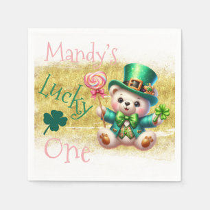 St.Patrick's Day Bären Candy Geburtstag Lucky One Serviette