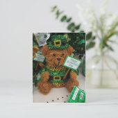 St. Patrick's Day Bären Postkarte (Stehend Vorderseite)