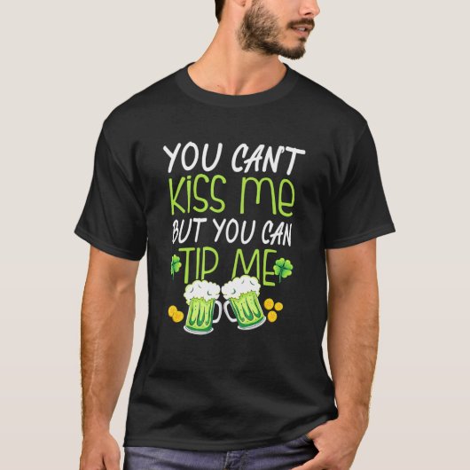 St Patricks Day Barkeeper Kellnerdienst T-Shirt (Vorderseite)