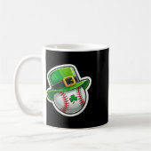 St. Patrick's Day Baseball Clover Hat Lucky Shamro Kaffeetasse (Links)