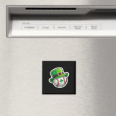 St. Patrick's Day Baseball Clover Hat Lucky Shamro Magnet (In Situ (Geschirrspüler))
