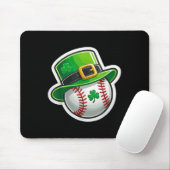 St. Patrick's Day Baseball Clover Hat Lucky Shamro Mousepad (Mit Mouse)