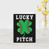 St Patricks Day Baseball Funny St Patrick's Baseba Karte (Gelbe Blume)