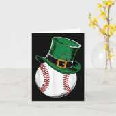 St Patricks Day Baseball Kleeblatt Karte (Gelbe Blume)