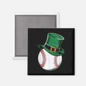 St Patricks Day Baseball Kleeblatt Magnet (Vorderseite/Rückseite)