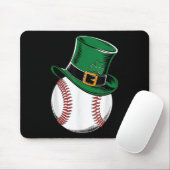 St Patricks Day Baseball Kleeblatt Mousepad (Mit Mouse)