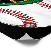 St Patricks Day Baseball Kleeblatt Poster (Ecke)