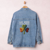 St. Patrick's Day Baseball Lucky Clover Garn Kunst Jeansjacke (Hangar)