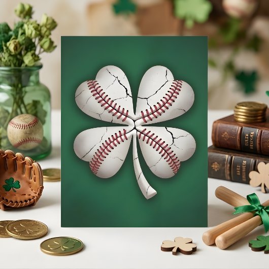 St. Patrick's Day Baseballkarte Feiertagskarte