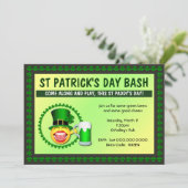 St Patrick's Day Bash Einladung (Stehend Vorderseite)
