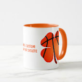 St Patrick's Day Basketball 4 Blätter Kleeblatt Tasse (VorderseiteRechts)