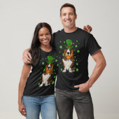 St Patricks Day Basset Hound Dog Shamrock T-Shirt (Unisex)