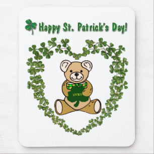 St. Patrick's Day Bear Mousepad