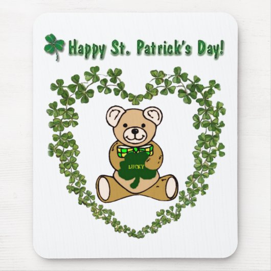 St. Patrick's Day Bear Mousepad (Vorne)