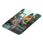St Patrick's Day Beauty sitzt auf einem Fass Magnet (Linke Seite)