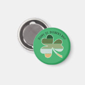 St. Patrick's Day Bedressed Lucky Irish Kleeblatt Magnet (Vorderseite/Rückseite)