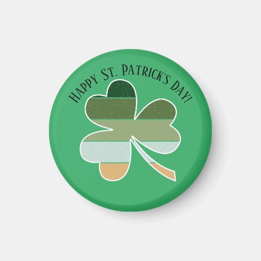 St. Patrick's Day Bedressed Lucky Irish Kleeblatt Magnet (Vorne)