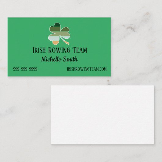 St. Patrick's Day Bedressed Lucky Irish Kleeblatt Visitenkarte (Vorne/Hinten)