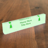 St. Patricks Day Bee Custom Namensplakette (Seite)