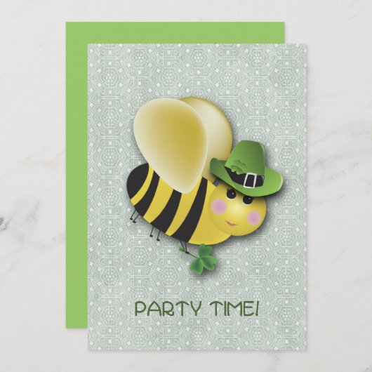 St. Patrick's Day BEE Einladung (Vorne/Hinten)